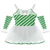 FEESHOW Womens Christmas Candy Cane Costume Spaghetti Straps Bowknot Tutu Dress Leotard Skating Dance Unitard Green X-Large view 4