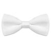 Kids Bow Ties Solid Color Satin Bow Tie for Child Boys Toddlers Wedding Party Dress up (White, kids) view 1