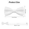 Kids Bow Ties Solid Color Satin Bow Tie for Child Boys Toddlers Wedding Party Dress up (White, kids) view 2