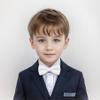 Kids Bow Ties Solid Color Satin Bow Tie for Child Boys Toddlers Wedding Party Dress up (White, kids) view 4