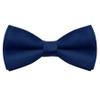 Bskifnn Kids Bow Ties Solid Color Satin Bow Tie for Child Boys Toddlers Wedding Party Dress up (Navy blue, kids) view 1