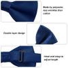 Bskifnn Kids Bow Ties Solid Color Satin Bow Tie for Child Boys Toddlers Wedding Party Dress up (Navy blue, kids) view 3
