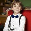 Bskifnn Kids Bow Ties Solid Color Satin Bow Tie for Child Boys Toddlers Wedding Party Dress up (Navy blue, kids) view 4