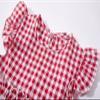 Csbks Toddler Baby Girls' Cotton Sundress with Ruffle Halter Sleeveless and Swing Dress Plaid Red 130 view 3