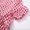 Csbks Toddler Baby Girls' Cotton Sundress with Ruffle Halter Sleeveless and Swing Dress Plaid Red 130 view 4