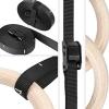 ulafbwur Gymnastic Rings Wooden Fitness Ring Exquisite Comfortable Indoor Workout Ring for Exercise Gymnastic Ring Pull Up Trainer view 2