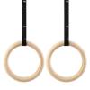 ulafbwur Gymnastic Rings Wooden Fitness Ring Exquisite Comfortable Indoor Workout Ring for Exercise Gymnastic Ring Pull Up Trainer view 3
