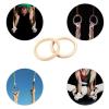 ulafbwur Gymnastic Rings Wooden Fitness Ring Exquisite Comfortable Indoor Workout Ring for Exercise Gymnastic Ring Pull Up Trainer view 4