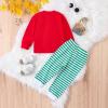 Big/Little Brother Big/Little Sister Matching Outfit Crewneck Sweatshirt Striped Pants Toddler Christmas Clothes (Striped Big Bro, 6-12 Months) view 3