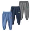 GFQLONG Toddler Boys 3 Pack Cotton Active Jogger Pants, Kids Cartoon Sweatpants Casual Lounging Bottoms, Excavator+ Bulldozer+ Bus 2-3T view 1