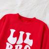 Big/Little Brother Big/Little Sister Matching Outfit Crewneck Sweatshirt Striped Pants Toddler Christmas Clothes (Striped Lil Bro, 18-24 Months) view 4