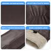 MGGMOKAY Mens Leather Gloves Sheepskin Winter Gloves with Cashmere Lined,Brown,S view 3