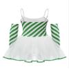 HULIJA Women Xmas Candy Cane Leotard Spaghetti Straps Bowknot Tutu Dress Figure Ice Skating Dance Unitard Green 3X-Large view 2