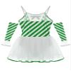 HULIJA Women Xmas Candy Cane Leotard Spaghetti Straps Bowknot Tutu Dress Figure Ice Skating Dance Unitard Green 3X-Large view 4