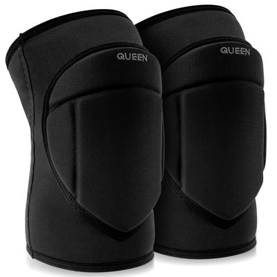 Queen Wear Volleyball Knee Pads for Men and Women  Perfect Protection for Indoor Sports, Ballet, Modern Dance  Sleek Black 4Pro (XXL)