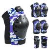 AIDY-PRO Kids Knee Pads and Elbow Pads Set Skateboard Protective Gear, 6 in 1 Knee Guards Kids Wrist Guards for Roller Skating Skateboarding Biking Blue