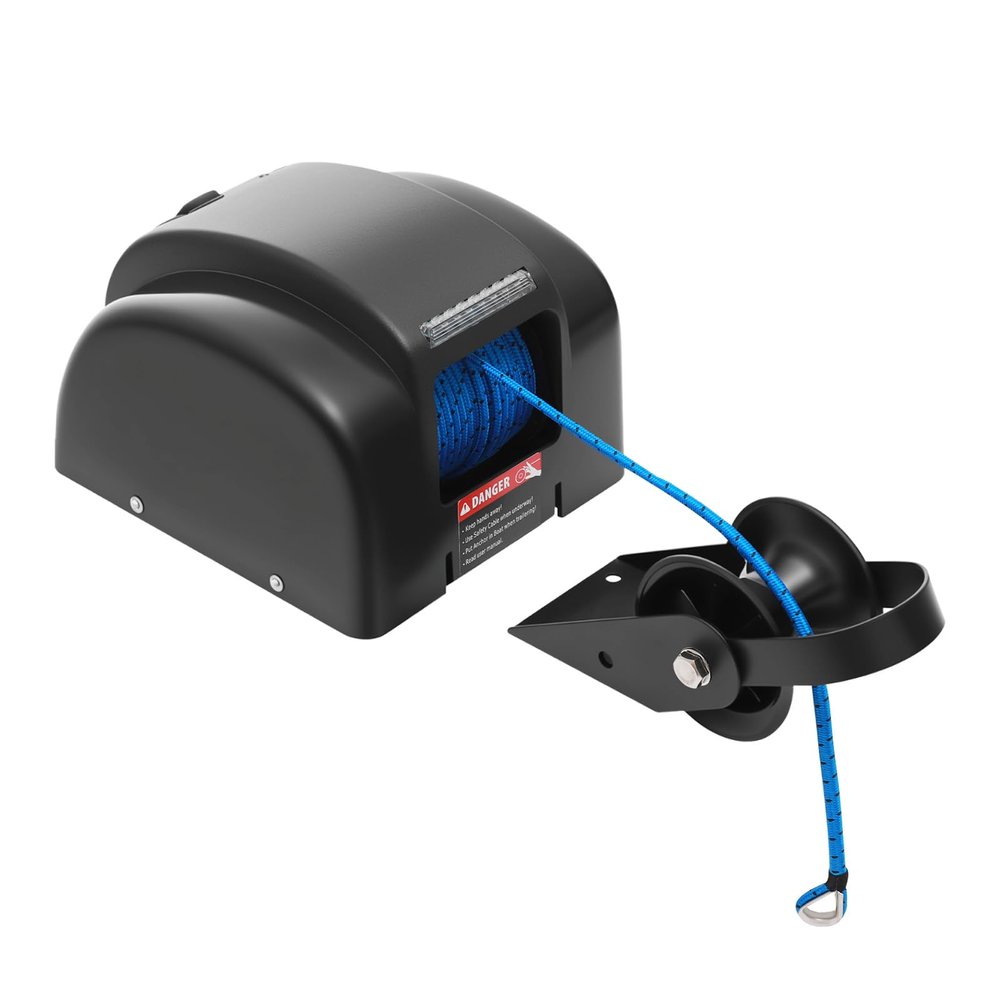Silencear 45 LBS Electric Anchor Winch, 12V Electric Anchor Winch Boat Anchor Winch with Wireless Controller & 100ft Anchor Rope, for 24ft Fishing Boat Pontoon Boat
