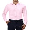 Alimens & Gentle Mens Dress Shirts 4-Way Stretch Long Sleeve Collared Casual Solid Wedding Dating Button Down Shirt Pink view 1