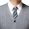 Men's V-Neck Button Up Vest Male Sleeveless Casual Sweater Knitwear Ribbed Knit Slim Fit Cardigan with Pocket (Medium,Gray) view 2