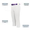 Augusta Sportswear Girls Gamer Classic Softball Pant White S view 4