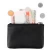 2 Pack Portable PU Leather Mini Coin Purse with Zipper for Women - Credit Card, Folded Bills, ID, Key, Headset, Lipstick (Black & Coffee) view 4