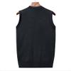 Men's Vest Cardigan Male V-Neck Button Up Sleeveless Sweater Man Plaid Slim Fit Casual Knitwear (Medium,Black) view 3