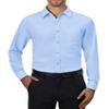 Alimens & Gentle Mens Dress Shirts Blue Long Sleeve Button Up Shirt Wrinkle Free Stretch Regular Fit Business Casual Shirts view 1