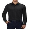 Alimens & Gentle Mens Dress Shirts 4-Way Stretch Long Sleeve Collared Casual Solid Wedding Dating Button Down Shirt Black view 1