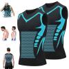 lunhaifi Zemanva Correction Vest, Ionic Shaping Sleeveless Shirt, menionic Tourmaline Posture Corrector Shaping Vest (B,XL) view 1