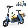 RIDWIND Electric Scooter with Seat for Adults, 450W Motor Foldable E Scooter for Adults with LCD Display,15.5MPH, 20 Miles Range, Max Load 265LB, UL2277 Certificate, Blue view 1