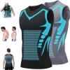 lunhaifi Zemanva Correction Vest, Ionic Shaping Sleeveless Shirt, menionic Tourmaline Posture Corrector Shaping Vest (E,L) view 1