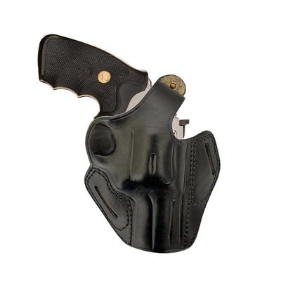 Leather Holster with Safety Lock fits Ruger GP100 or SP101, Handmade, Right Handed, PulsarHolster (Black, GP100 4" Barrel)