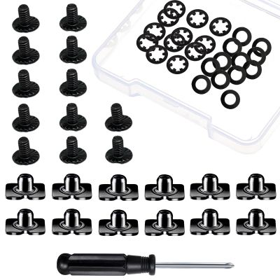 Fortunemee Football Back Plate Hardware - Screws, Nuts, Washers, Gaskets, Chicago Screws - Adult & Youth Size, 12 Sets
