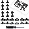 Fortunemee Football Back Plate Hardware - Screws, Nuts, Washers, Gaskets, Chicago Screws - Adult & Youth Size, 12 Sets view 1