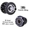 Lixada Bicycle Hub Disc 32H Front&Rear Disc Brake Hub MTB Mountain Bike 6 Pawls 32 Hole Bike Hub Disc 7075 Aluminum Ultralight Bike Disc Brake Hub for 8/9/ 10/11/ 12/13 Speed Cassette view 4
