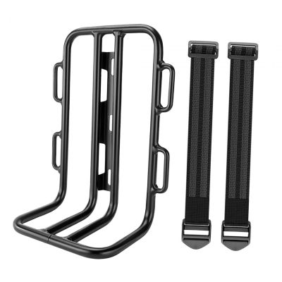 Aosekaa Bike Front Rack Carrier Cargo Pannier Bike Fork Mount Equipment Trunk Holder Bag Luggage Shelf for Cycling, Travel, Shopping