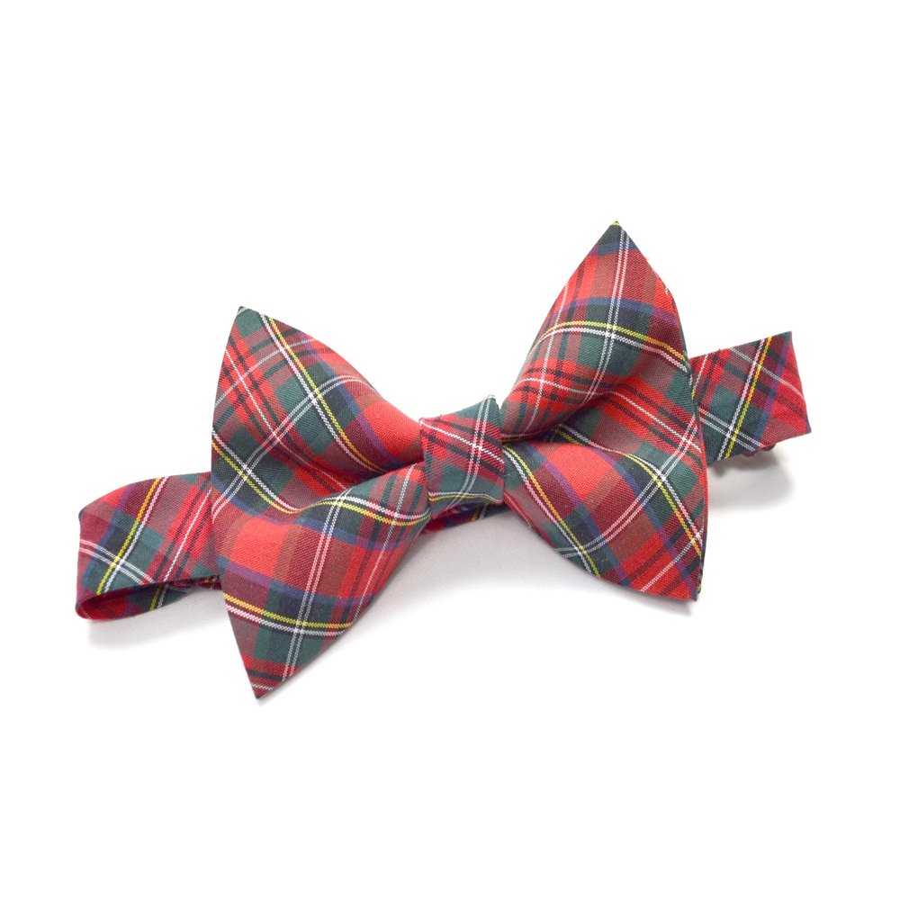 Christams Bow Tie, Tartan Bow Tie, Christmas Plaid Bow Tie, Red and Green Bow Tie, Pre Tied Bow Tie (#5, (Size)2Y-4Y)