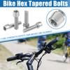 A ABSOPRO Tapered Bolts Screws for MTB Bike Bicycle Stem Durable M5x20mm Socket Head Cap Bolts Screws Nuts Steel Silver Tone (Set of 4) view 2