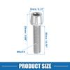 A ABSOPRO Tapered Bolts Screws for MTB Bike Bicycle Stem Durable M5x20mm Socket Head Cap Bolts Screws Nuts Steel Silver Tone (Set of 4) view 4