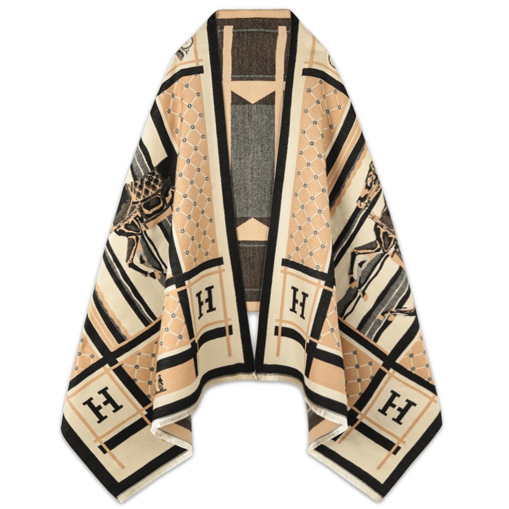 EXTREE Scarfs for Women Pashmina Silky Shawl Wrap for Evening Dressing Blanket Open Front Poncho Cape