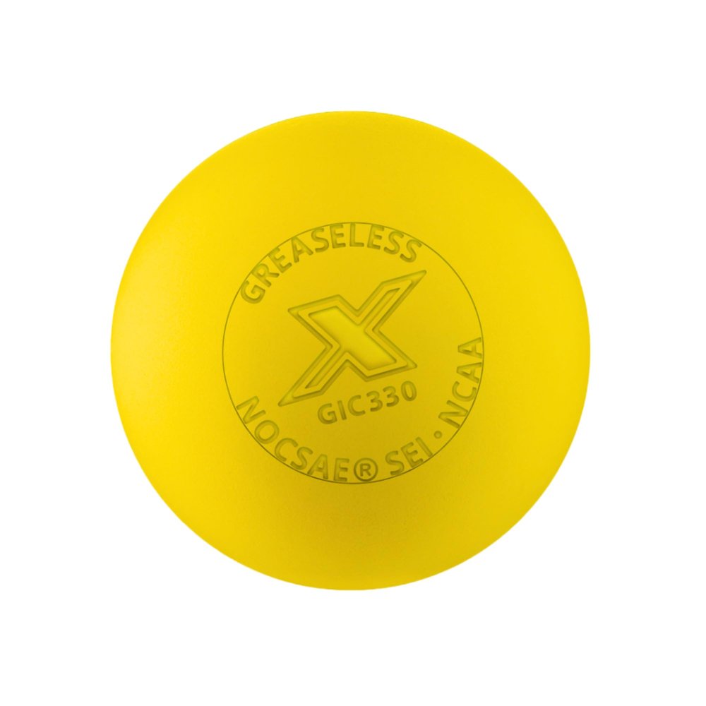 PEARL X Greaseless Lacrosse Balls by Guardian Innovations, 50 Pack, Yellow - Official Ball of NCAA Championships - Meets NOCSAE Standards and SEI/NCAA Certified