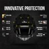 Guardian Cap - Soft-Shell Helmet Cover for Football and Lacrosse - Reduces Impact and Protects Helmets - One Size Fits All for Youth, High School and College Programs - Black view 3
