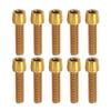 A ABSOPRO Tapered Bolts Screws for MTB Bike Bicycle Stem Durable M5x20mm Socket Head Cap Bolts Screws Nuts Steel Gold Tone (Set of 10) view 1