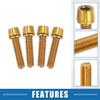 A ABSOPRO Tapered Bolts Screws for MTB Bike Bicycle Stem Durable M5x20mm Socket Head Cap Bolts Screws Nuts Steel Gold Tone (Set of 10) view 3