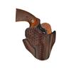 Leather Belt Holster fits Ruger GP100 or SP101, Basket Weave Handcrafted, Fast Draw, Right Handed, PulsarHolster (Brown, GP100 3" Barrel) view 2