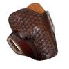Leather Belt Holster fits Ruger GP100 or SP101, Basket Weave Handcrafted, Fast Draw, Right Handed, PulsarHolster (Brown, GP100 3" Barrel) view 3