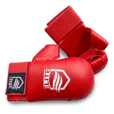 Elite Combat Gear - Sparing Karate Gloves with Thumb Protection (Red & Blue) (Red, XS)