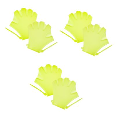 BESPORTBLE 6pcs Silicone Swim Paddles Gloves for Boy Girl Swimming Training Equipment for Boys and Girls Water-Resistant Diving Auxiliary Gear Fluorescent Green