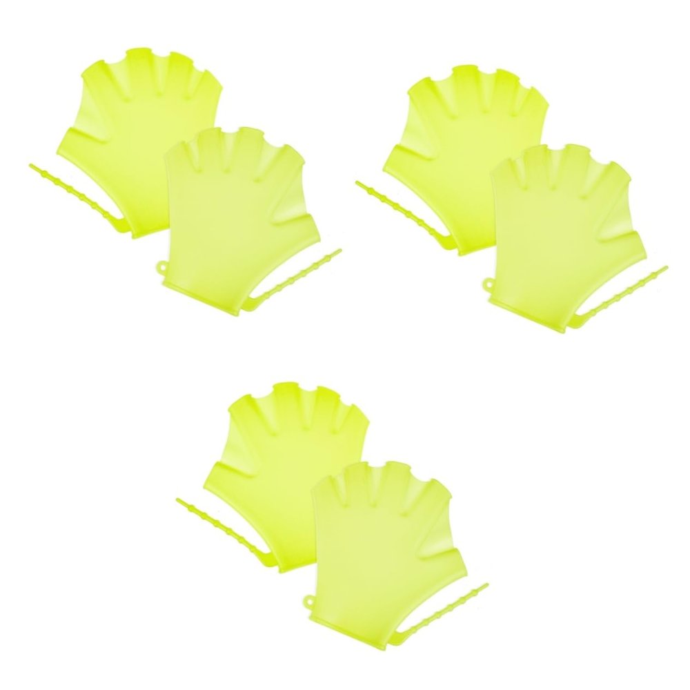 BESPORTBLE 6pcs Silicone Swim Paddles Gloves for Boy Girl Swimming Training Equipment for Boys and Girls Water-Resistant Diving Auxiliary Gear Fluorescent Green