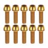 A ABSOPRO Tapered Bolts Screws for MTB Bike Bicycle Stem Durable M6x20mm Socket Head Cap Bolts Screws Nuts Steel Gold Tone (Set of 10) view 1